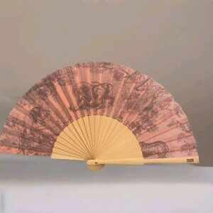 Dior Beauty Pink Dioriviera Fan Handheld Foldable Fan